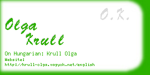 olga krull business card